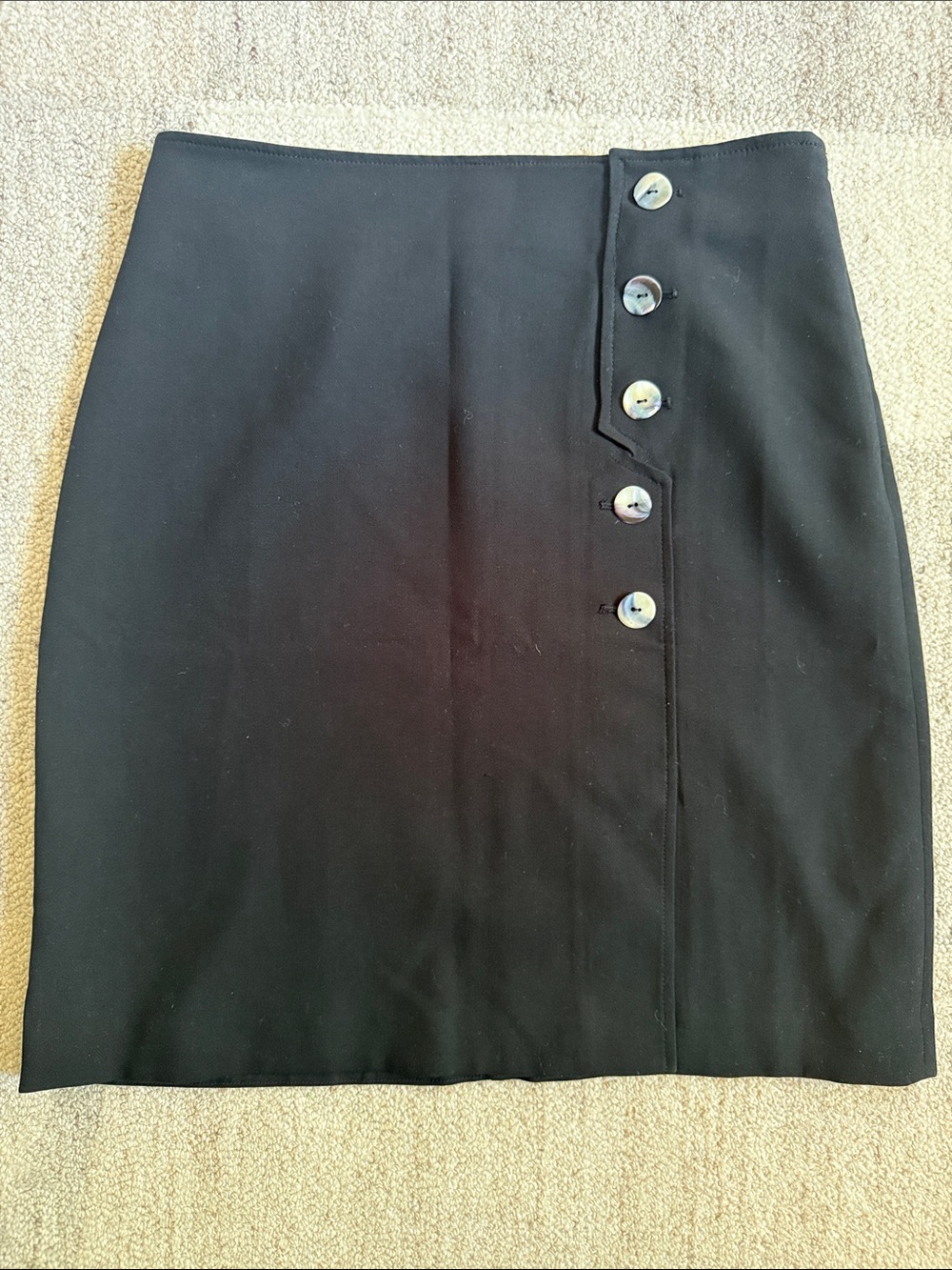 Banana Republic Black Pencil Skirt with Side Buttons